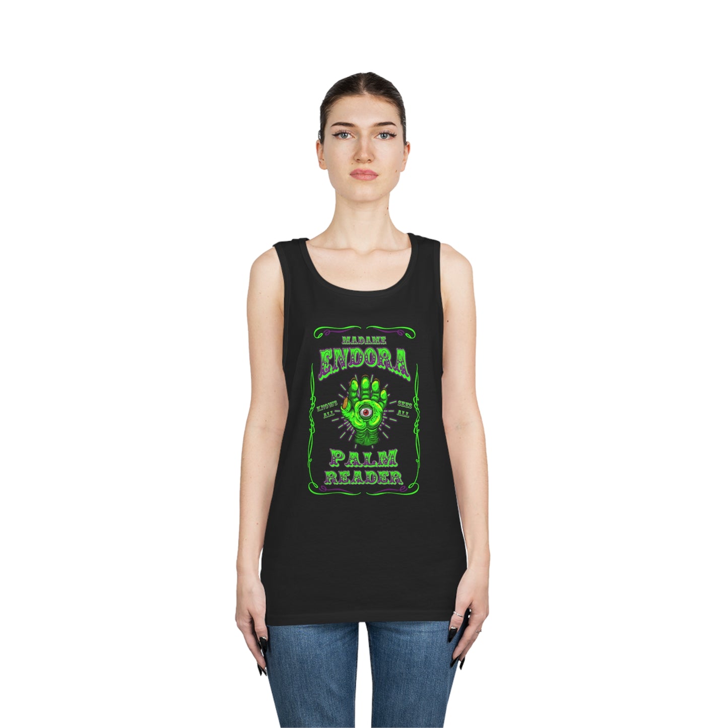 MADAME ENDORA - PALM READER Unisex Heavy Cotton Tank Top