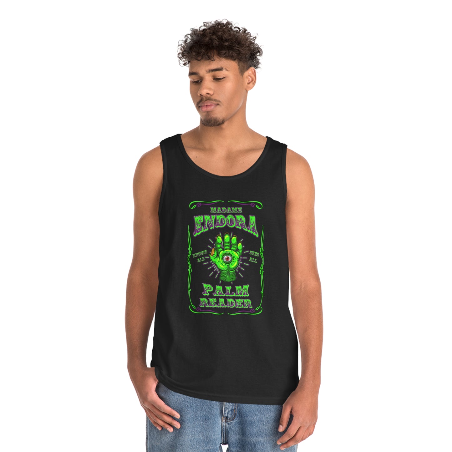 MADAME ENDORA - PALM READER Unisex Heavy Cotton Tank Top