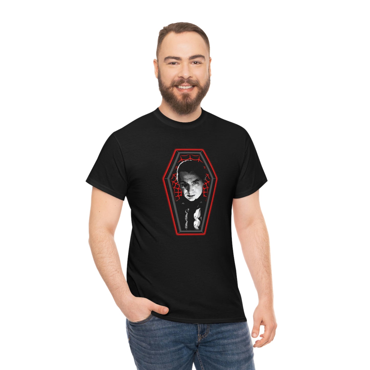 COFFIN MUGSHOT 3 (DRAC) Unisex Heavy Cotton Tee