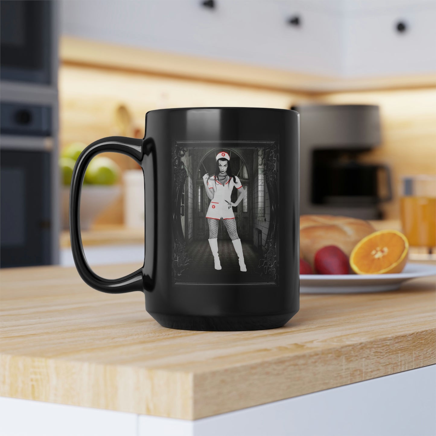 VAMPIRA 15 Black Mug, 15oz