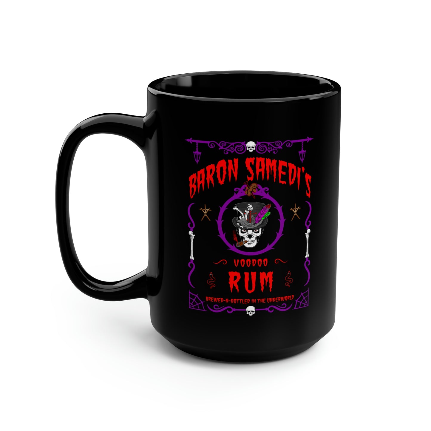 ABSINTHE MONSTERS 8 (BARON SAMEDI) Black Mug, 15oz