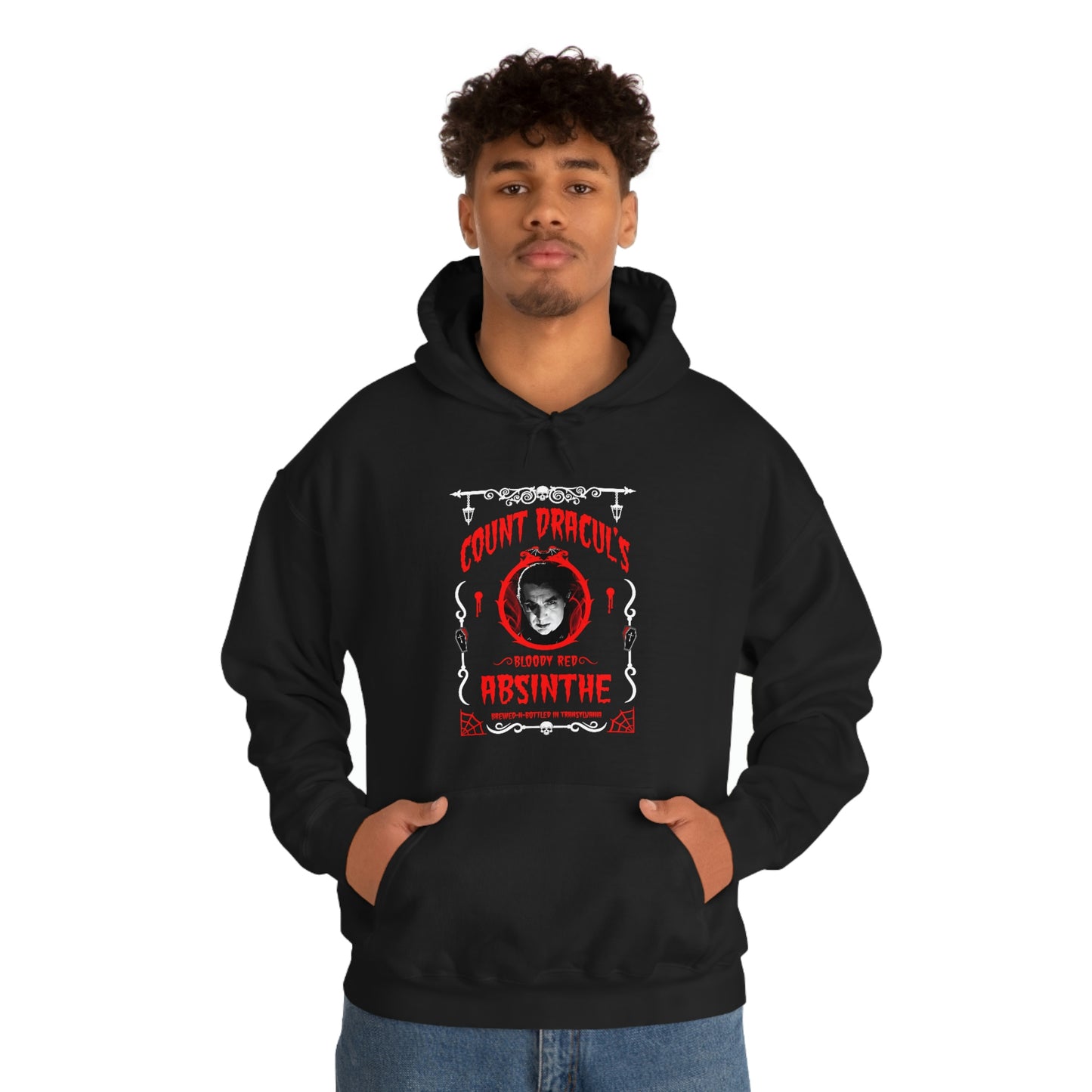 ABSINTHE MONSTERS 1 (COUNT DRACUL) Unisex Heavy Blend™ Hooded Sweatshirt