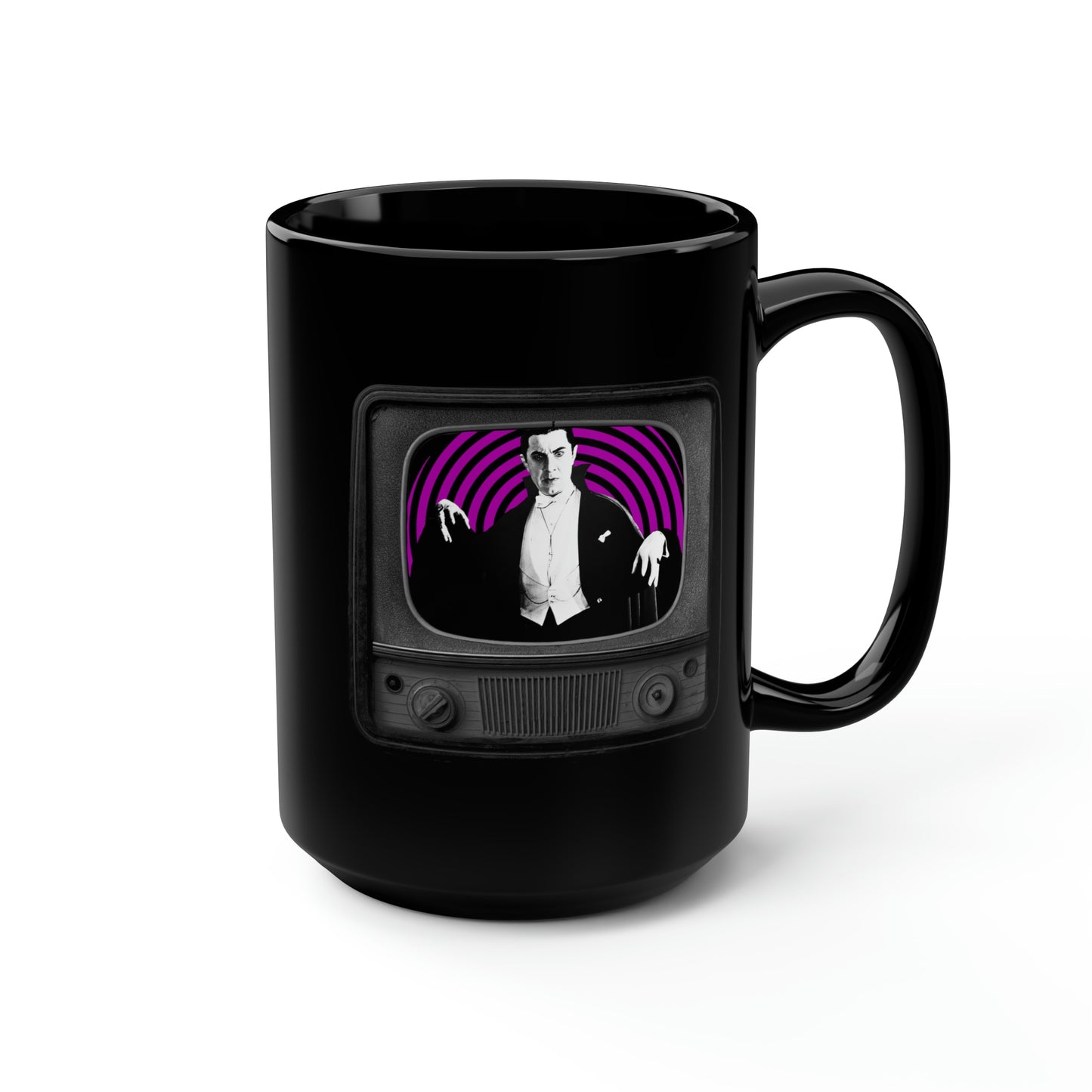 DRAC TV 2 Black Mug, 15oz