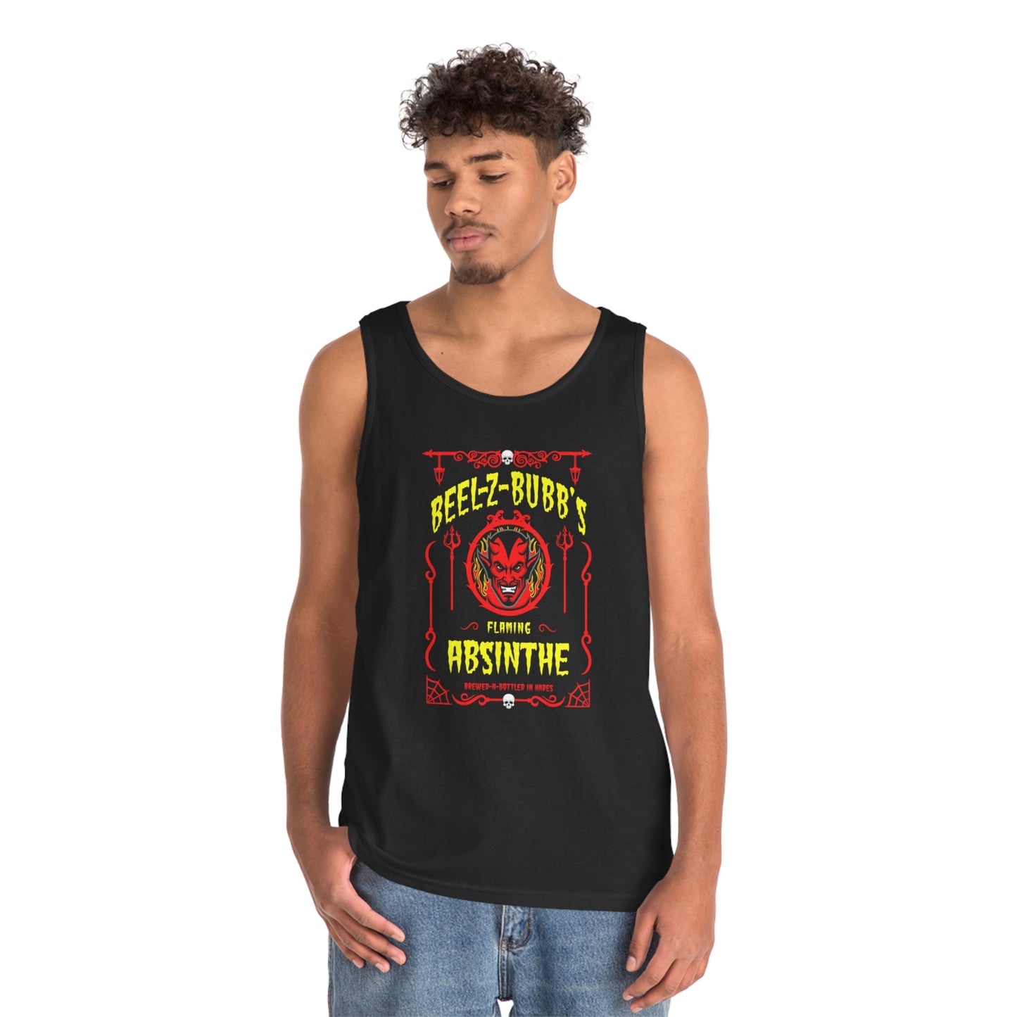 ABSINTHE MONSTERS 7 (BEEL-Z-BUBB) Unisex Heavy Cotton Tank Top