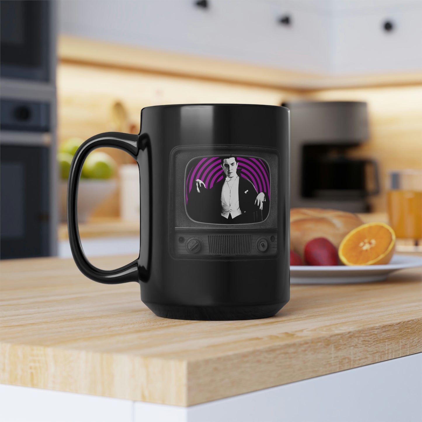 DRAC TV 2 Black Mug, 15oz