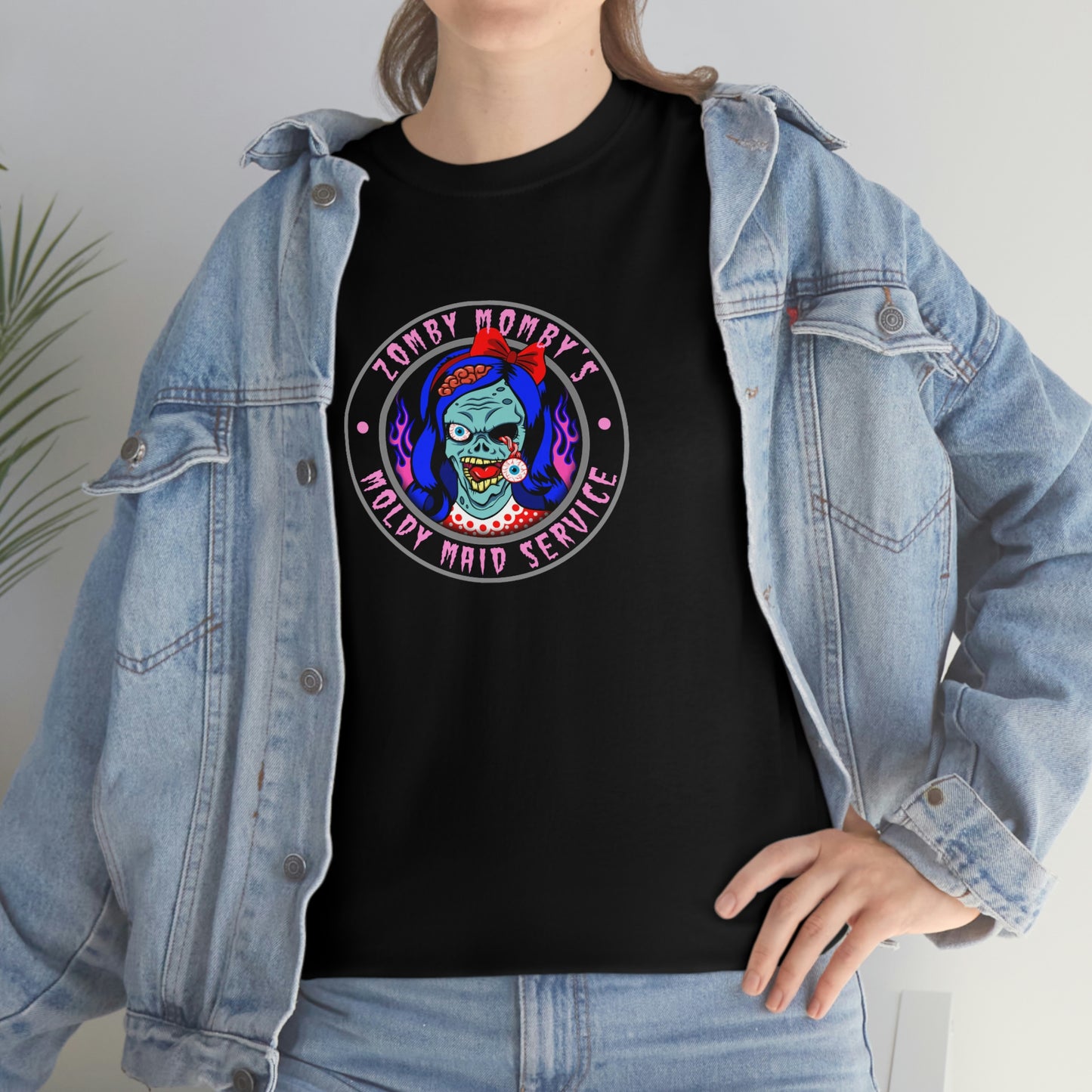 ZOMBY MOMBY - MOLDY MAID SERVICE Unisex Heavy Cotton Tee