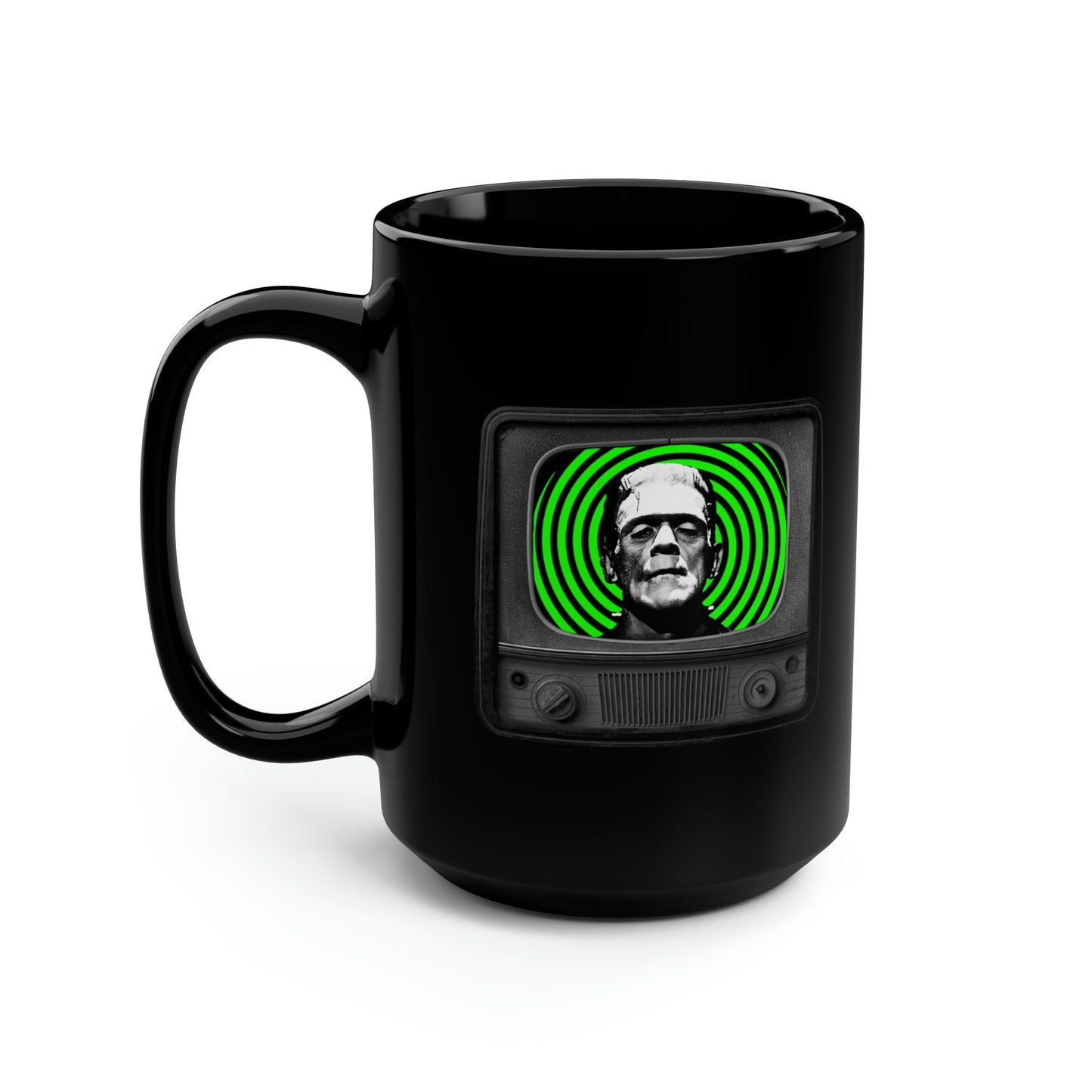 FRANKIE TV 1 Black Mug, 15oz