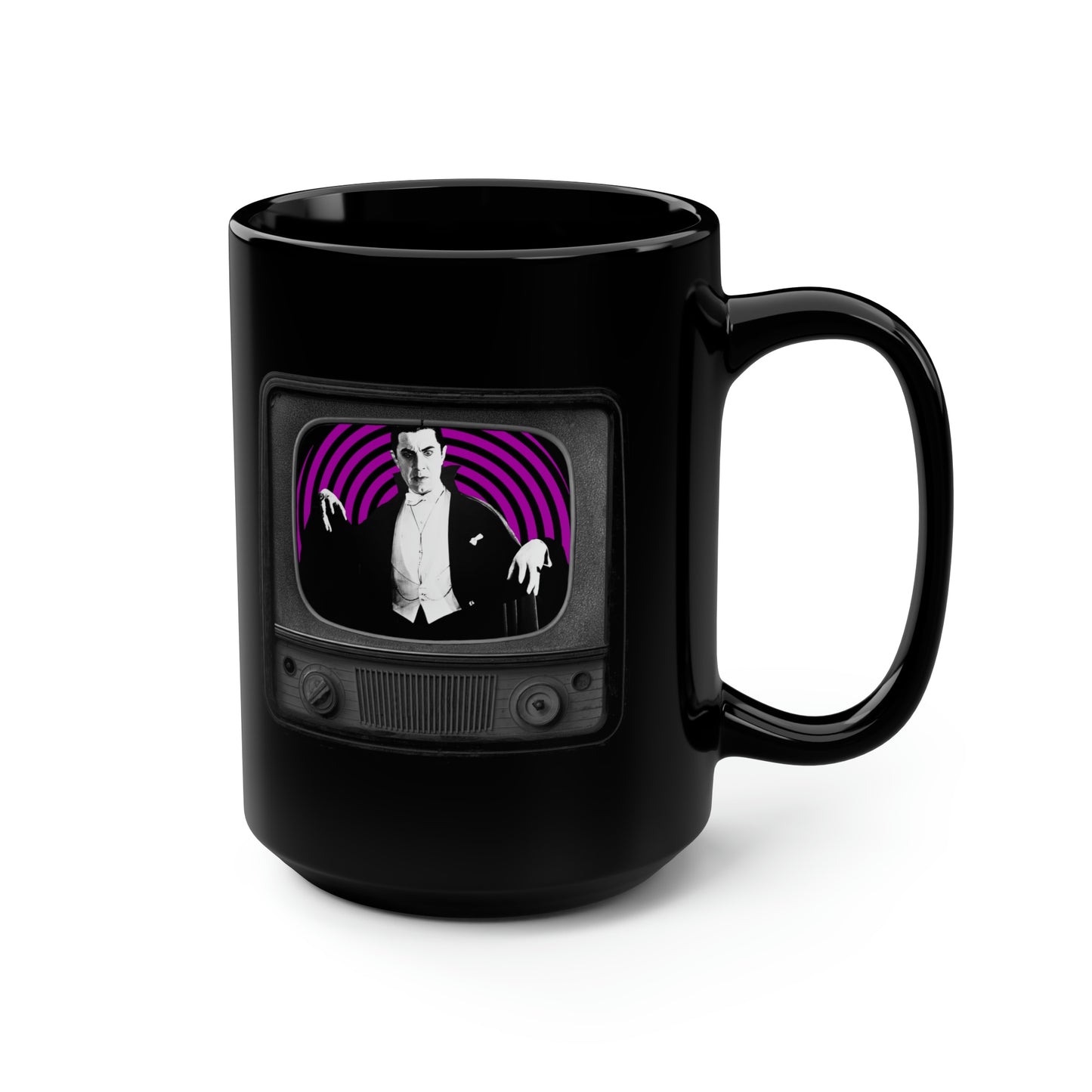 DRAC TV 2 Black Mug, 15oz