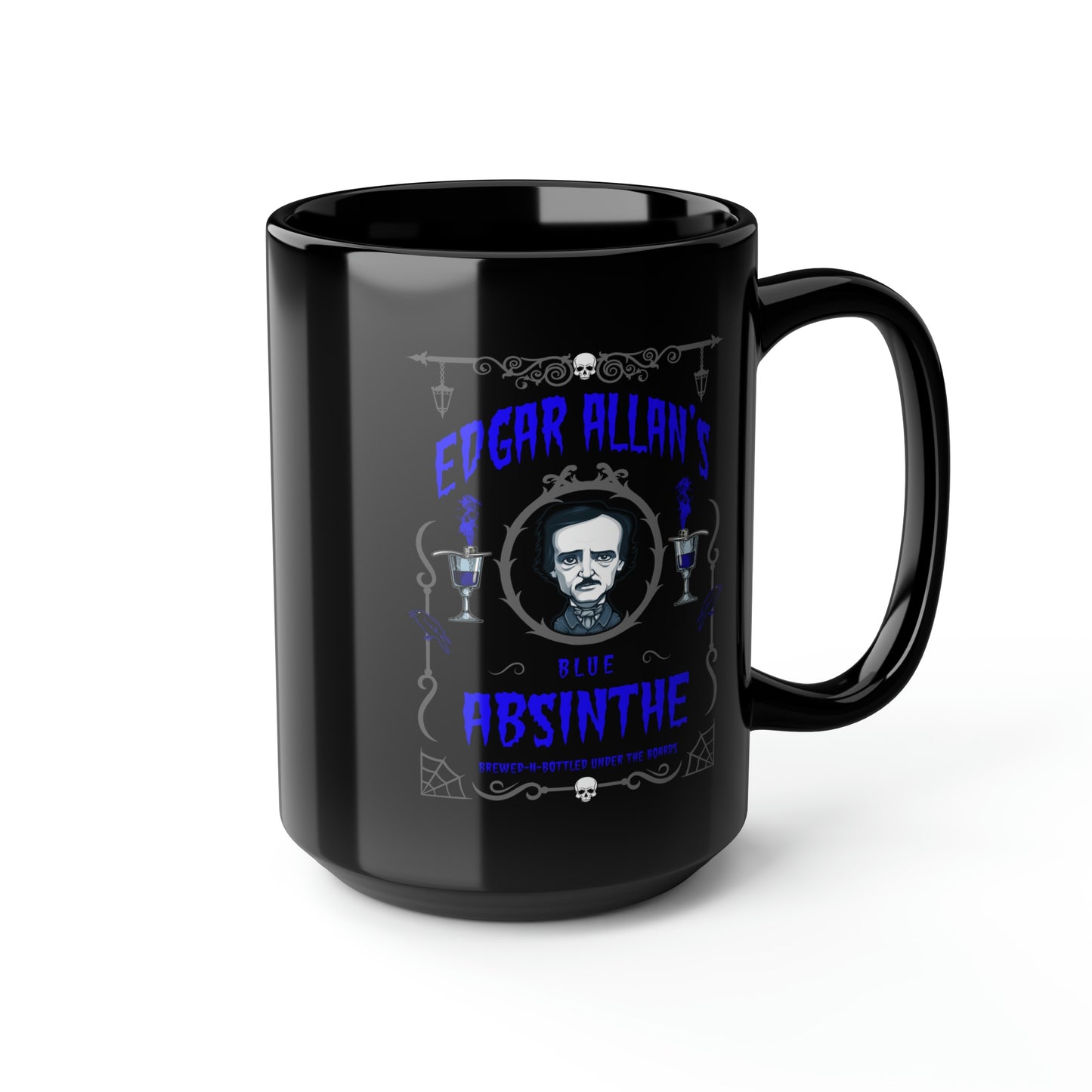ABSINTHE MONSTERS (POE) Black Mug, 15oz