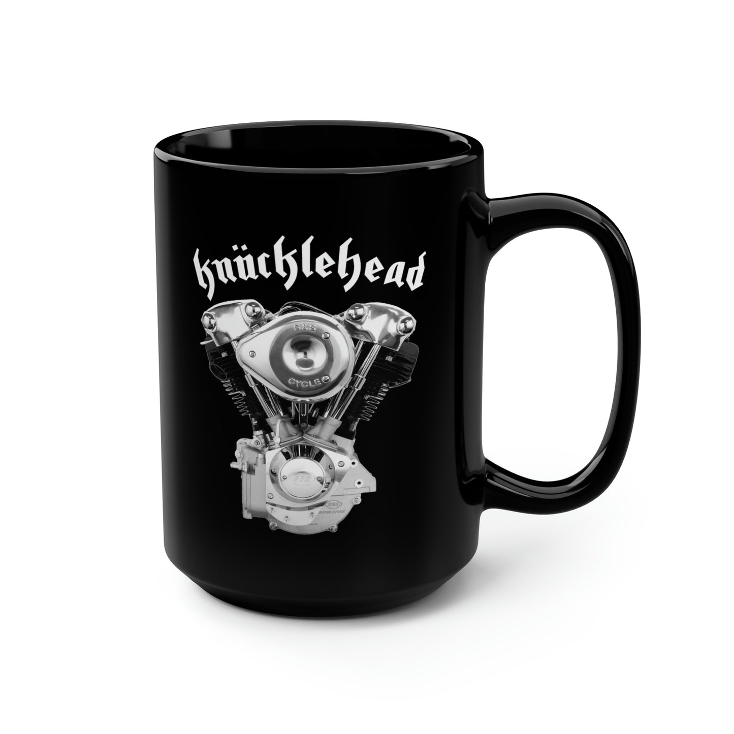 KNUCKLEHEAD 1 Black Mug, 15oz