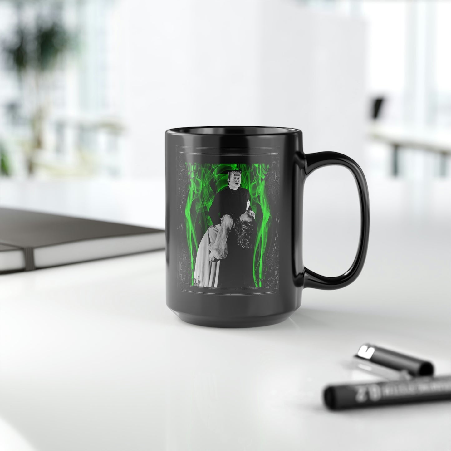 GHOST OF FRANKENSTEIN 1, THE (1942) Black Mug, 15oz