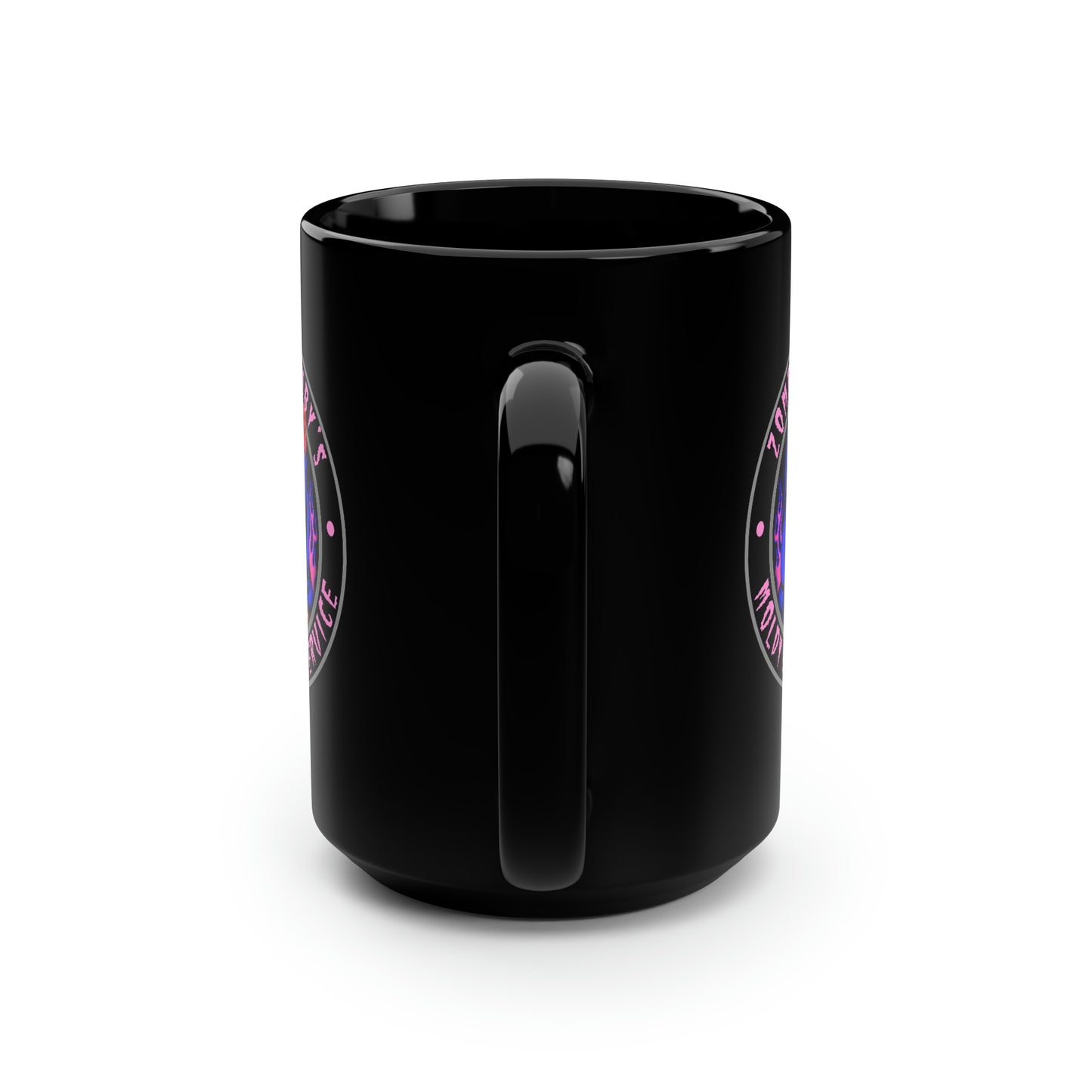 ZOMBY MOMBY - MOLDY MAID SERVICE Black Mug, 15oz