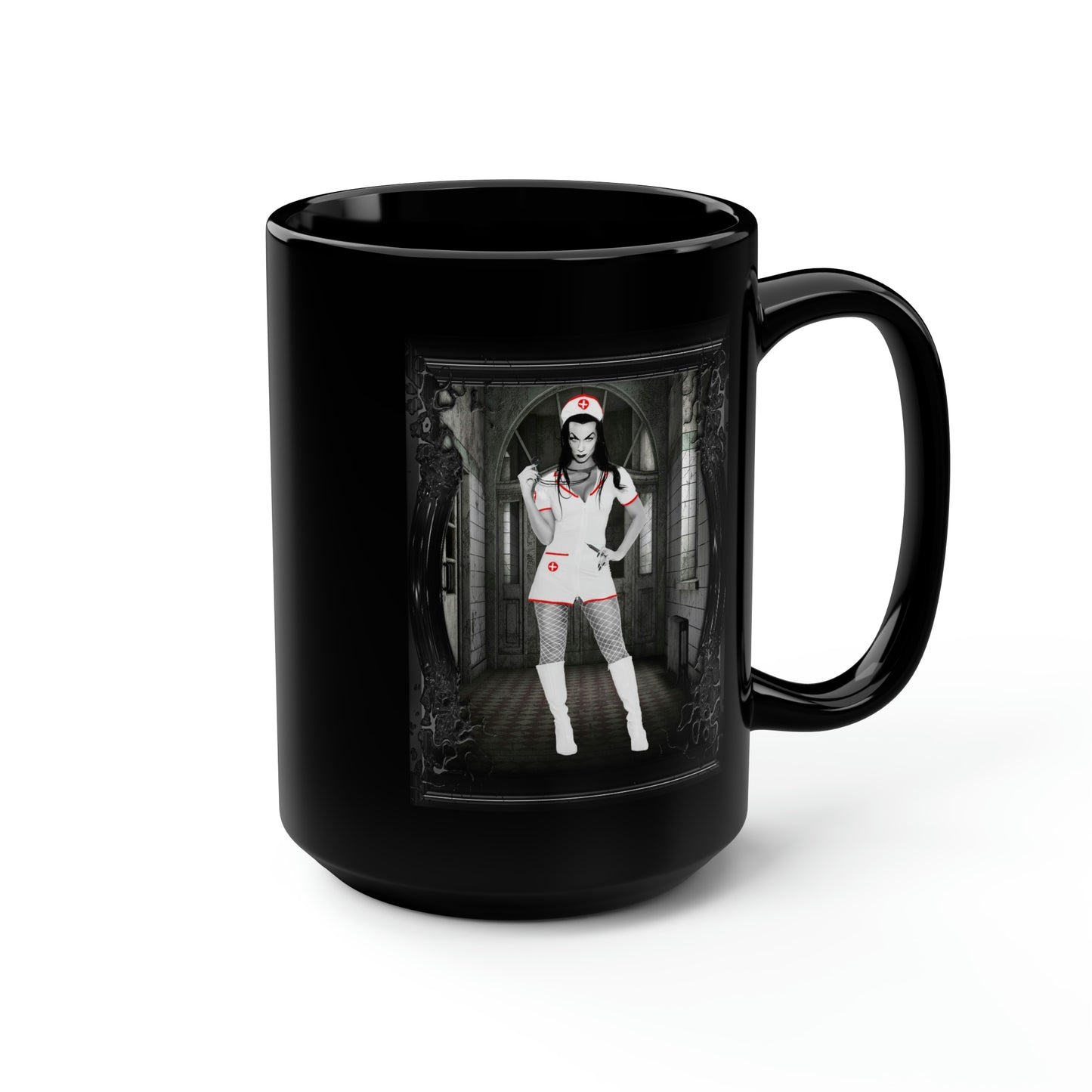 VAMPIRA 15 Black Mug, 15oz