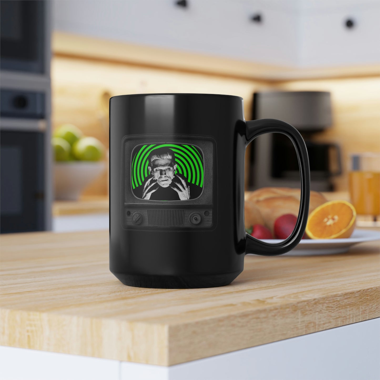 FRANKIE TV 2 Black Mug, 15oz