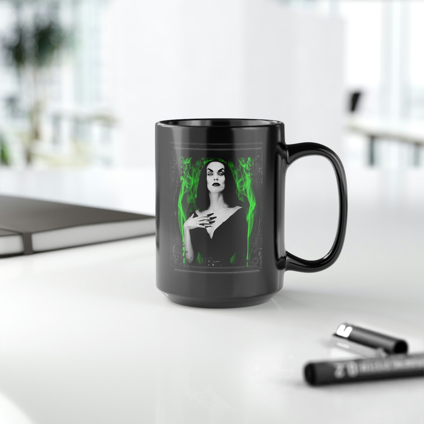 VAMPIRA 3 Black Mug, 15oz