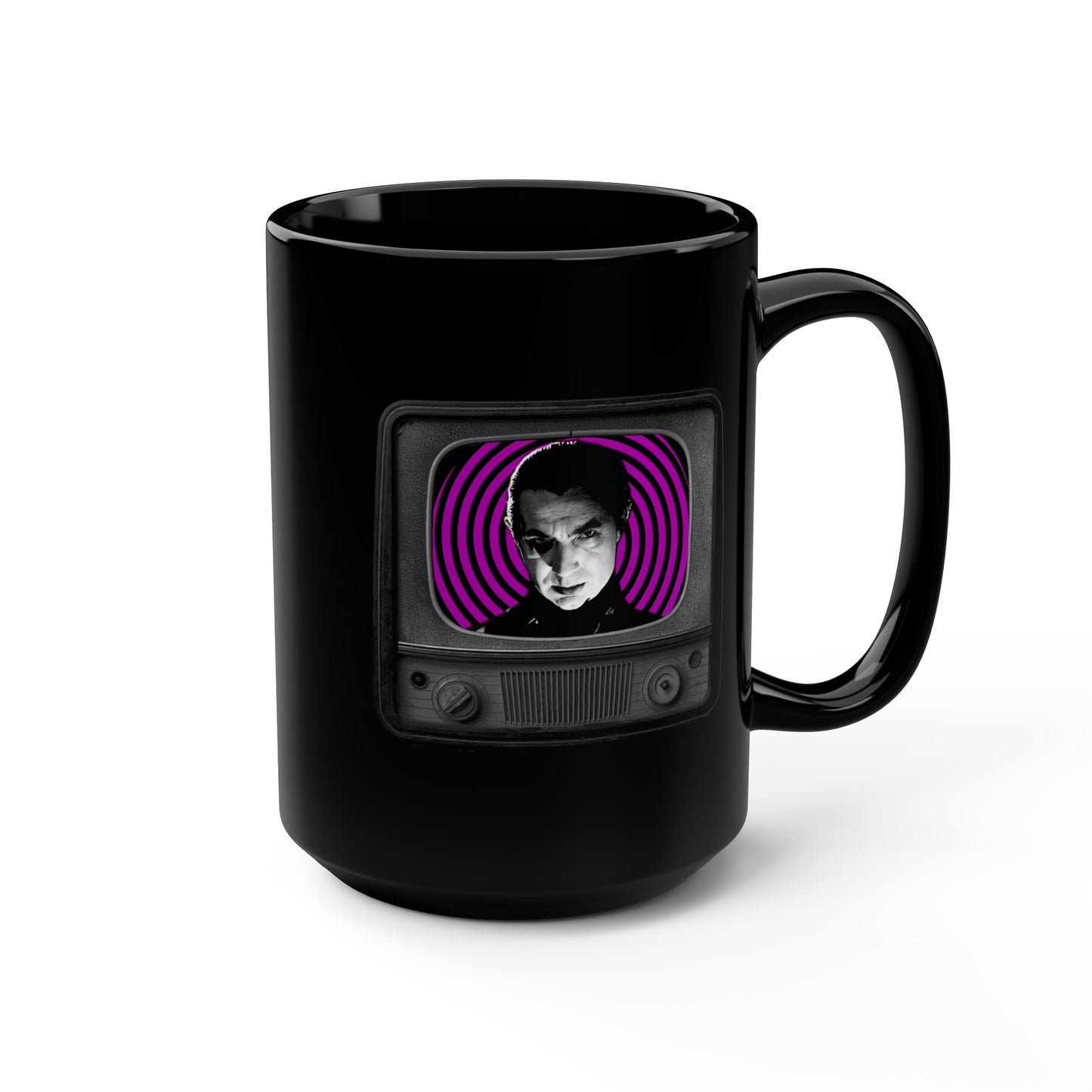 DRAC TV 1 Black Mug, 15oz