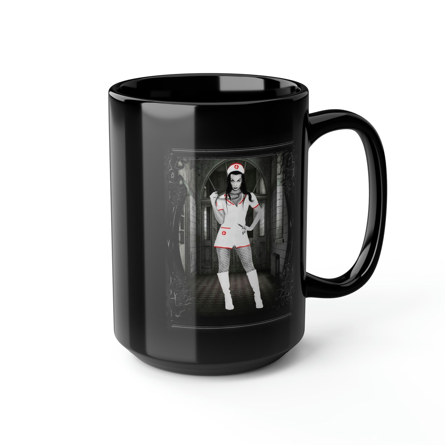 VAMPIRA 15 Black Mug, 15oz