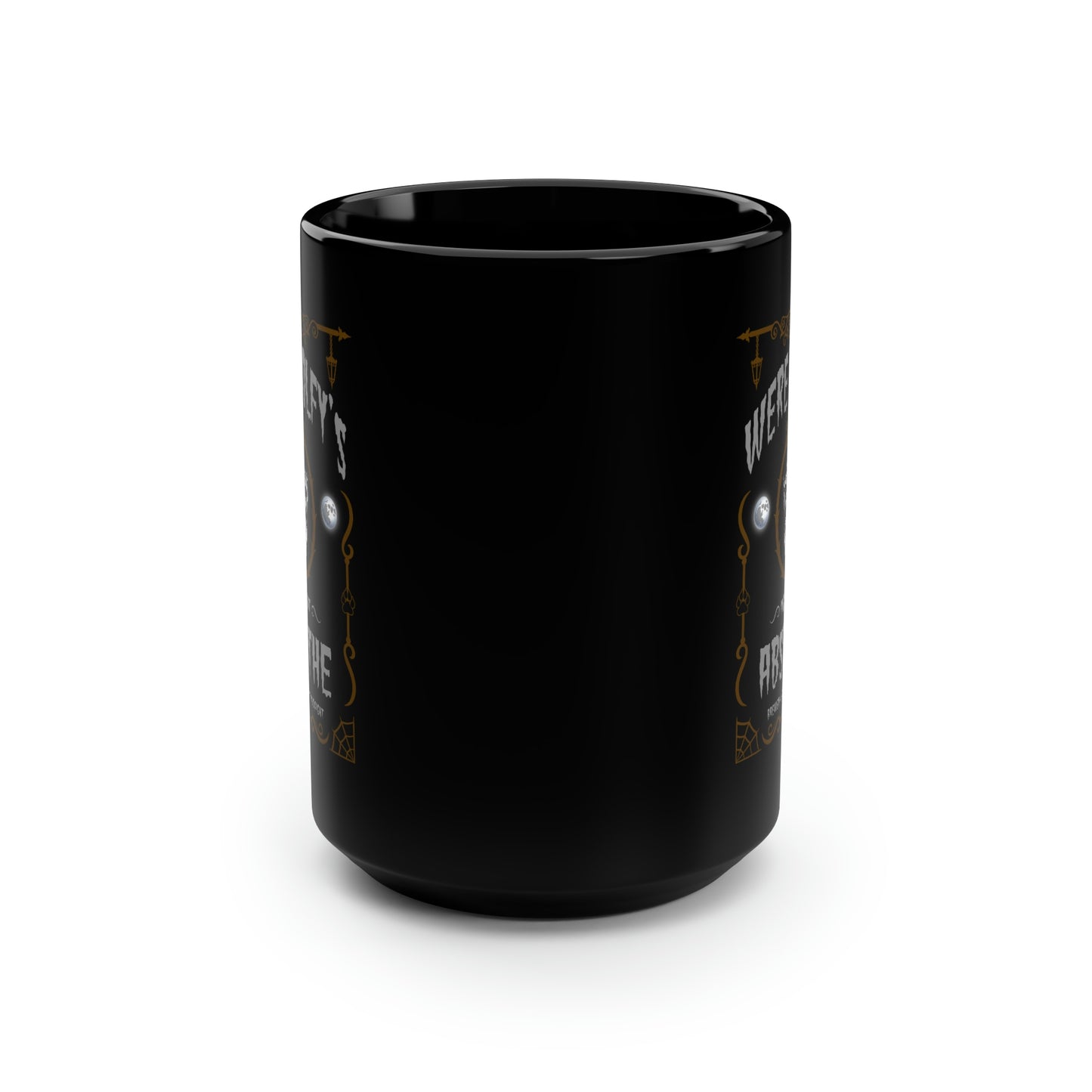 ABSINTHE MONSTERS 10 (WERE WOLFY) Black Mug, 15oz