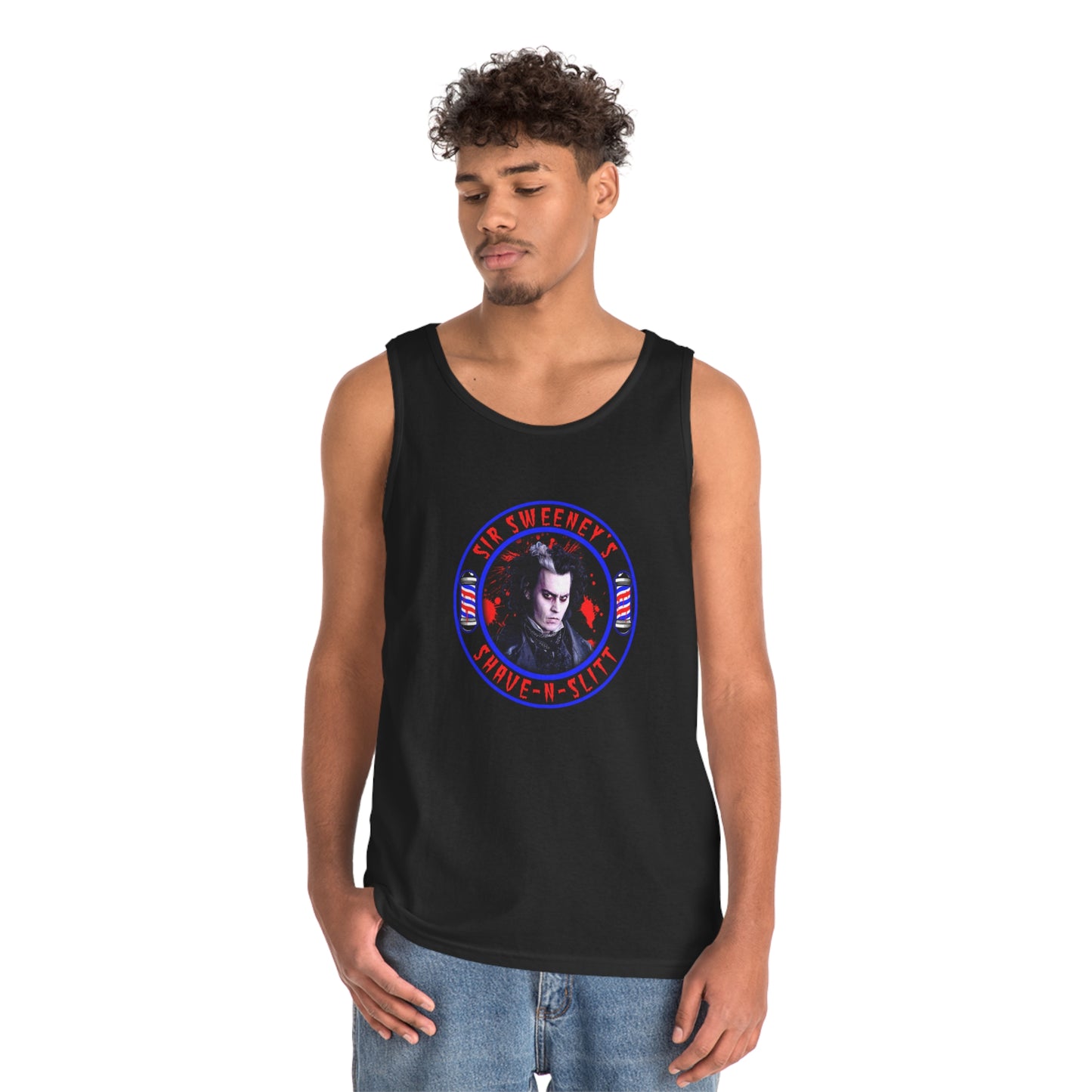 SIR SWEENEY - SHAVE N SLITT  Unisex Heavy Cotton Tank Top