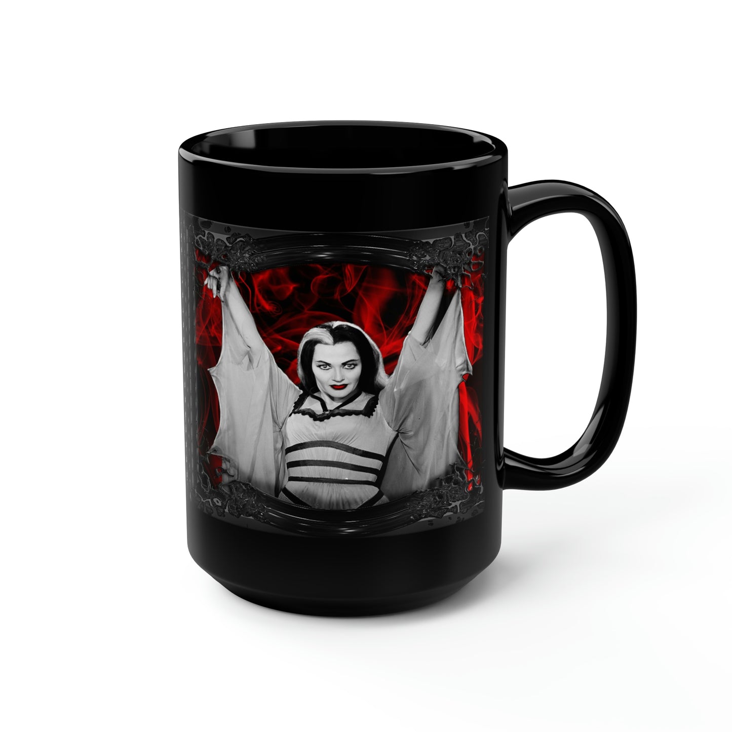 LILY 2 Black Mug, 15oz