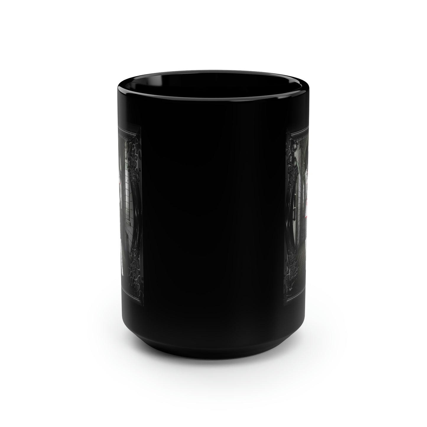 LILY 12 Black Mug, 15oz