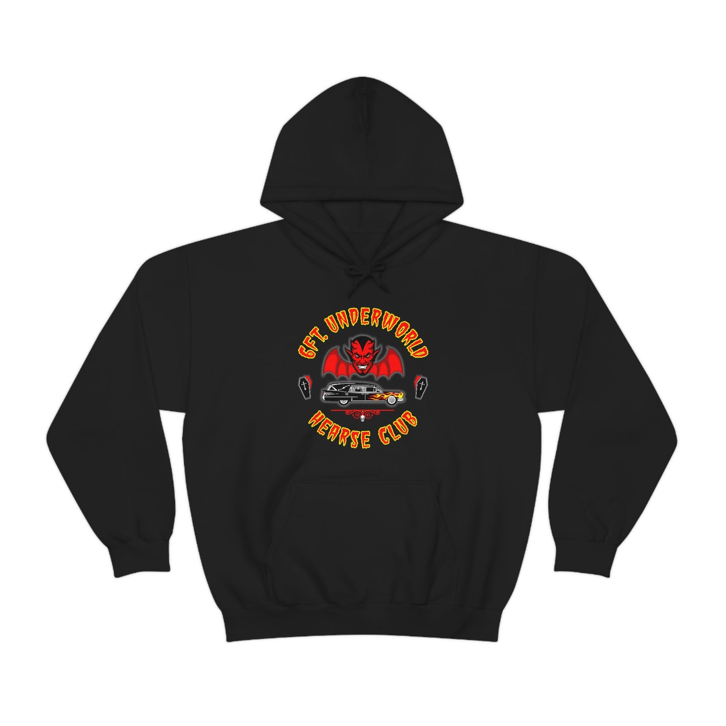 6FT. UNDERWORLD - HEARSE CLUB Unisex Heavy Blend™ Hooded Sweatshirt