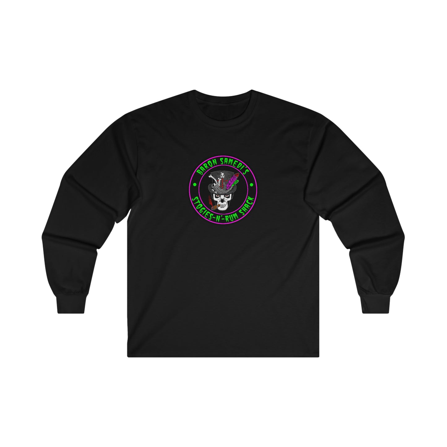 BARON SAMEDI’S STOGIES N RUM SHACK Ultra Cotton Long Sleeve Tee