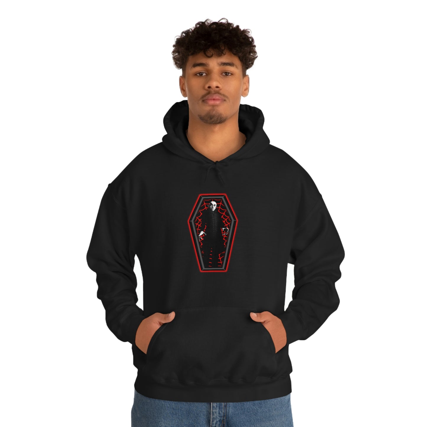 COFFIN MUGSHOT 4 (NOSFERATU) Unisex Heavy Blend™ Hooded Sweatshirt