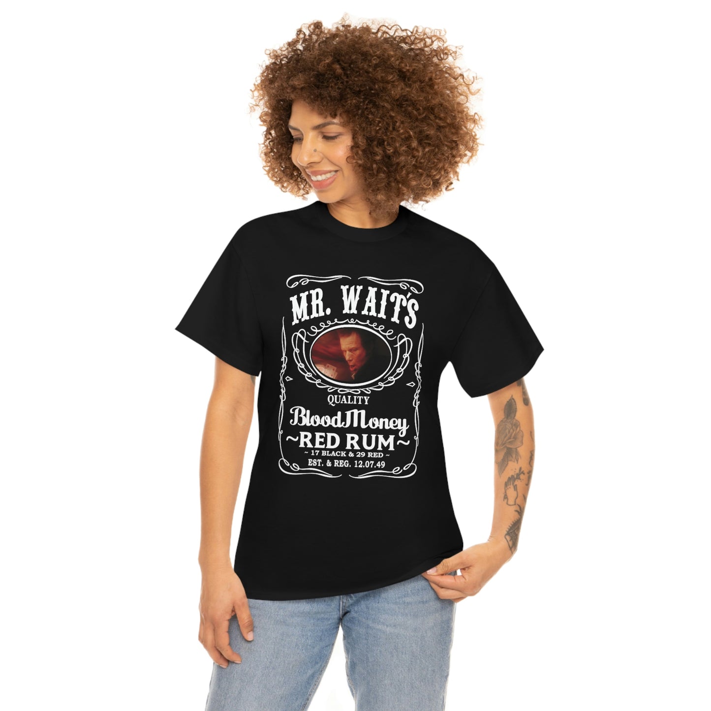 MR WAITS 3 (JD)(BLOOD MONEY) Unisex Heavy Cotton Tee