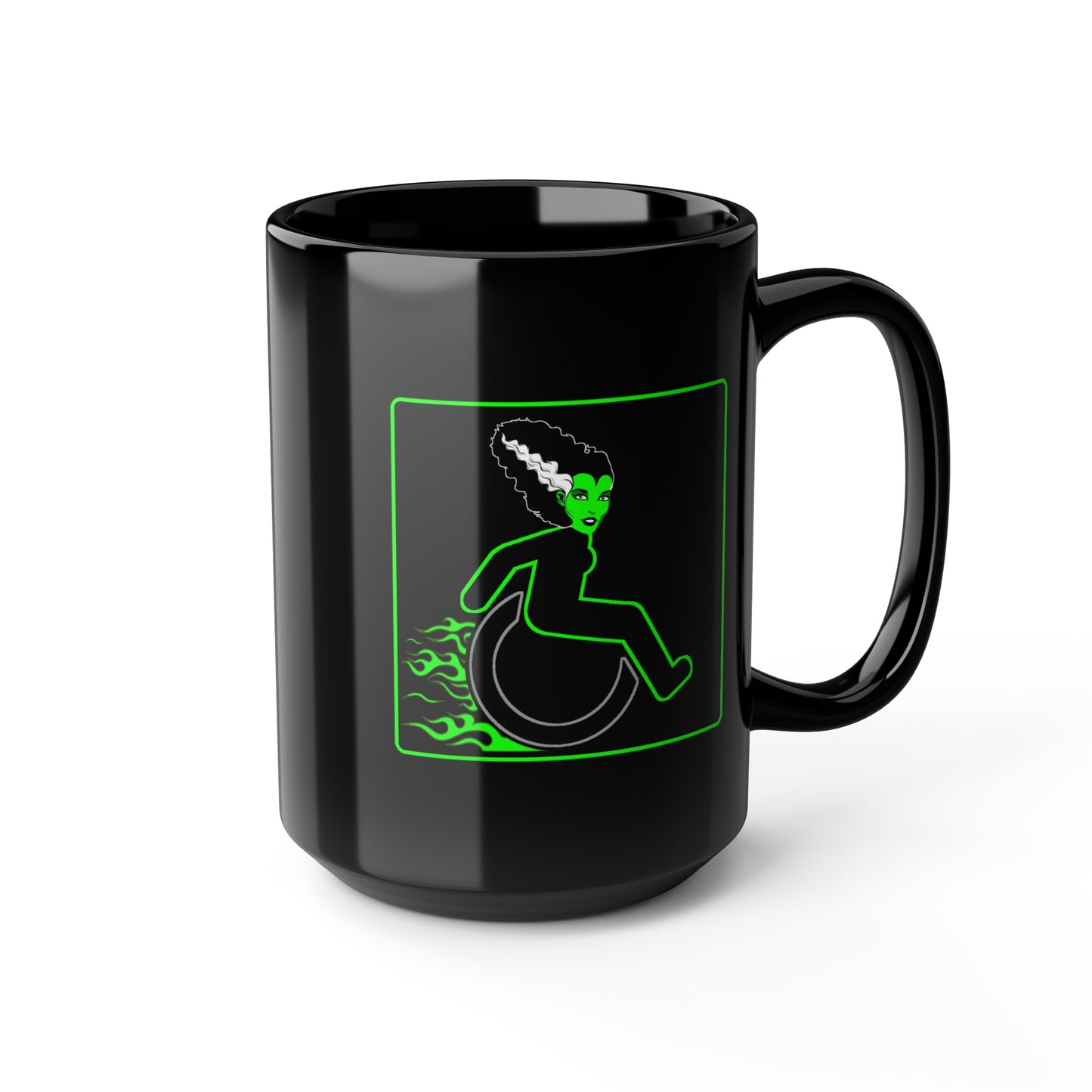 WHEELCHARIOT 14 (Bride) Black Mug, 15oz