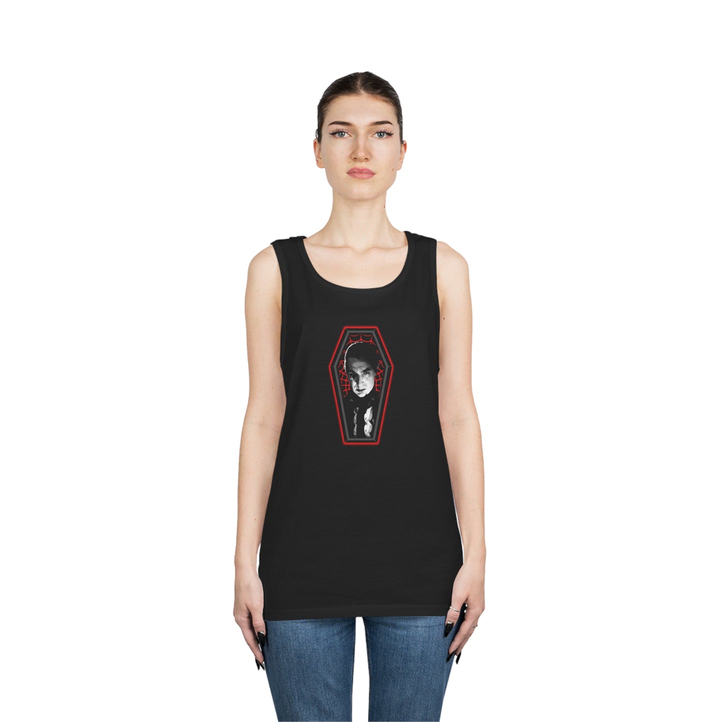 COFFIN MUGSHOT 3 (DRAC) Unisex Heavy Cotton Tank Top