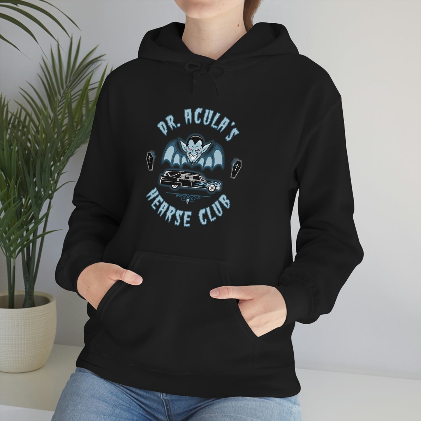 DR. ACULA'S - HEARSE CLUB Unisex Heavy Blend™ Hooded Sweatshirt