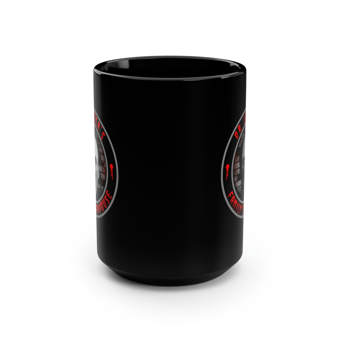 DR. LECTER'S - FAMILY STEAKHOUSE Black Mug, 15oz