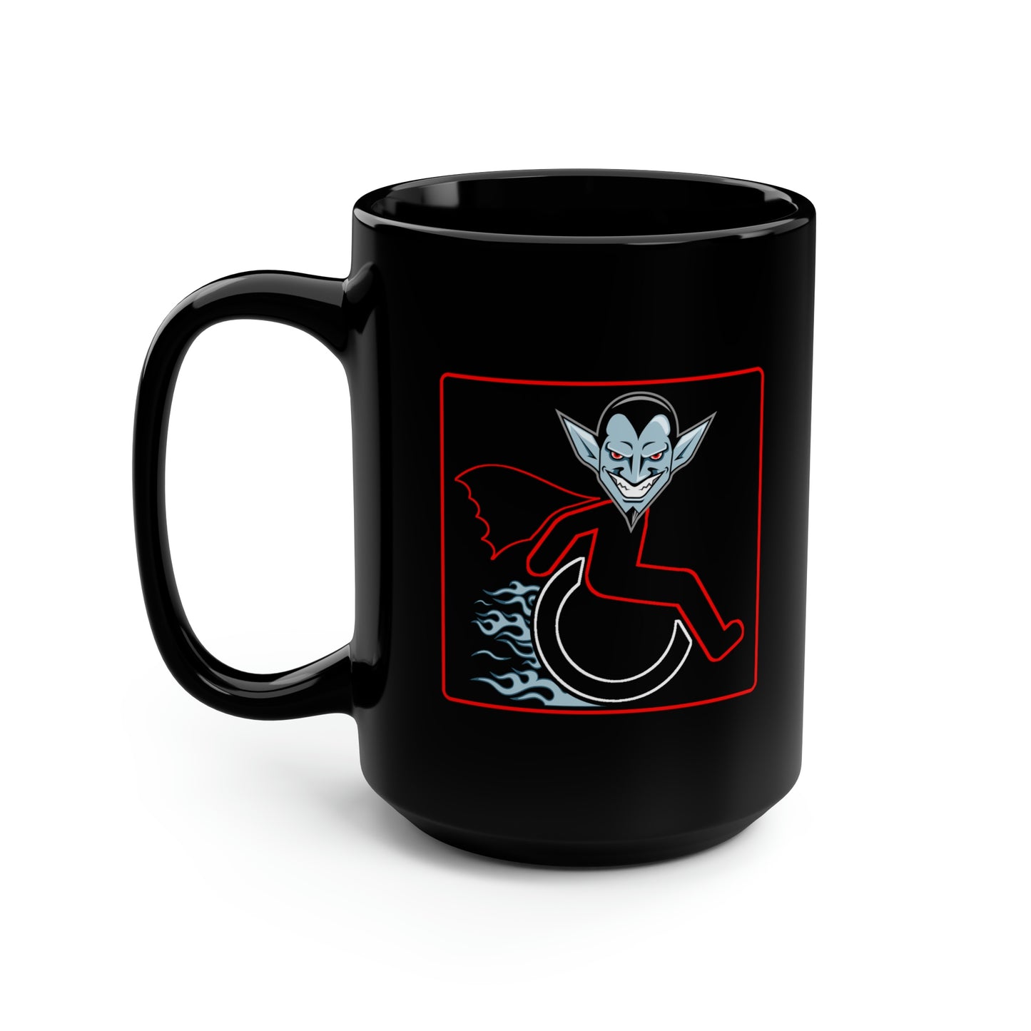 WHEELCHARIOT 7 (Drac) 1 Black Mug, 15oz