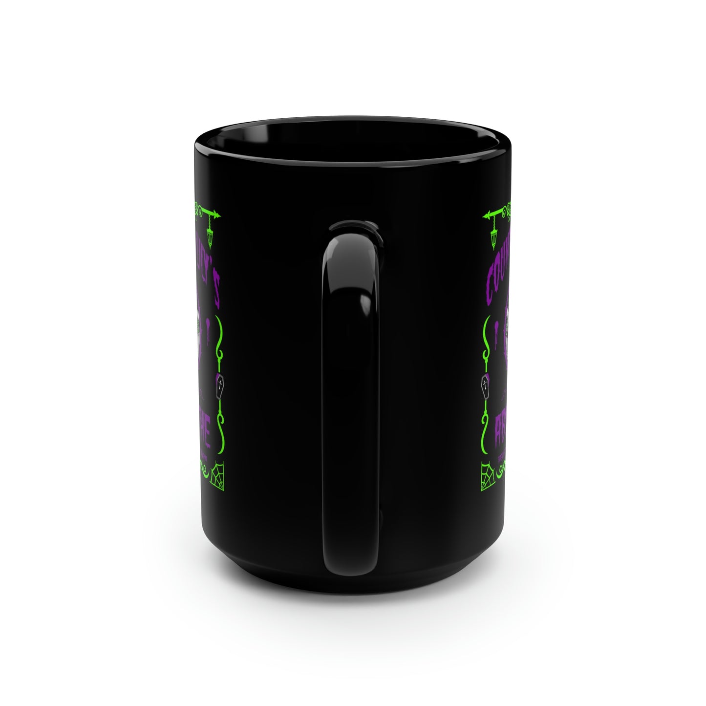 ABSINTHE MONSTERS 3 (COUNTESS LILY) Black Mug, 15oz