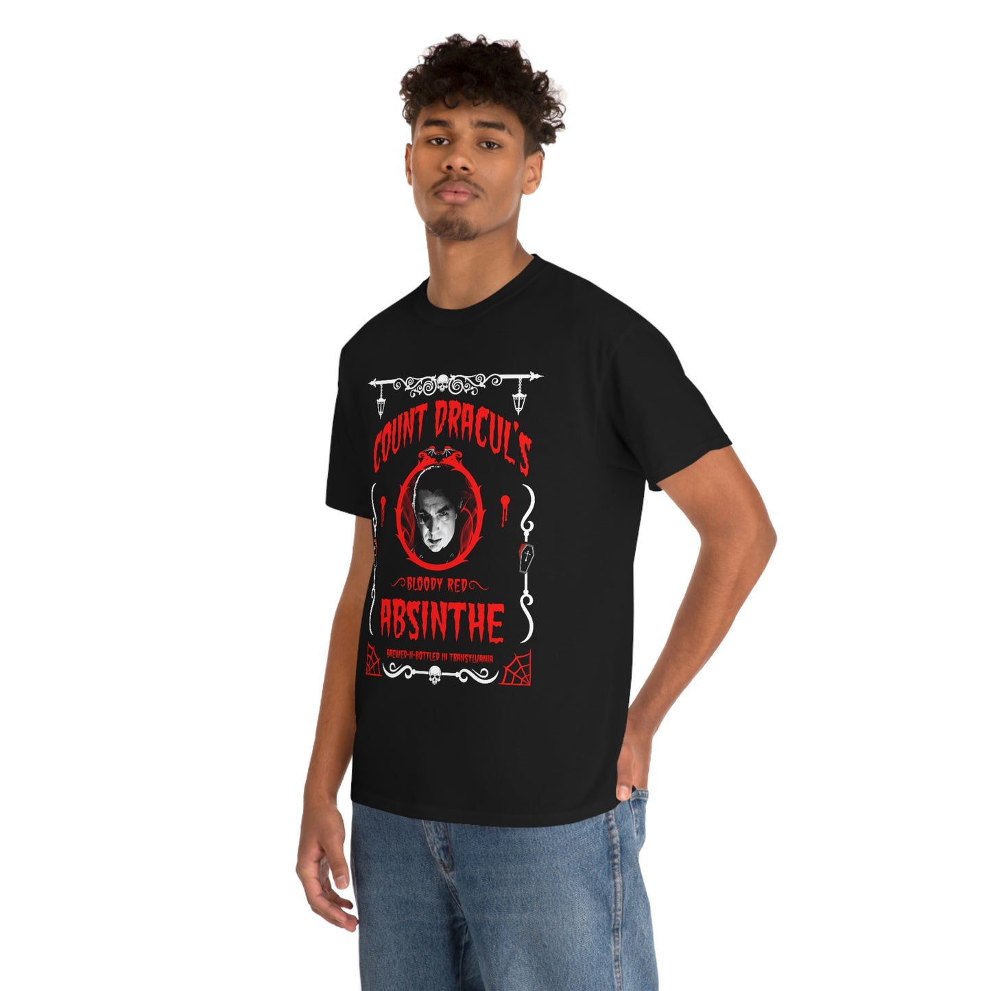 ABSINTHE MONSTERS 1 (COUNT DRACUL) Unisex Heavy Cotton Tee