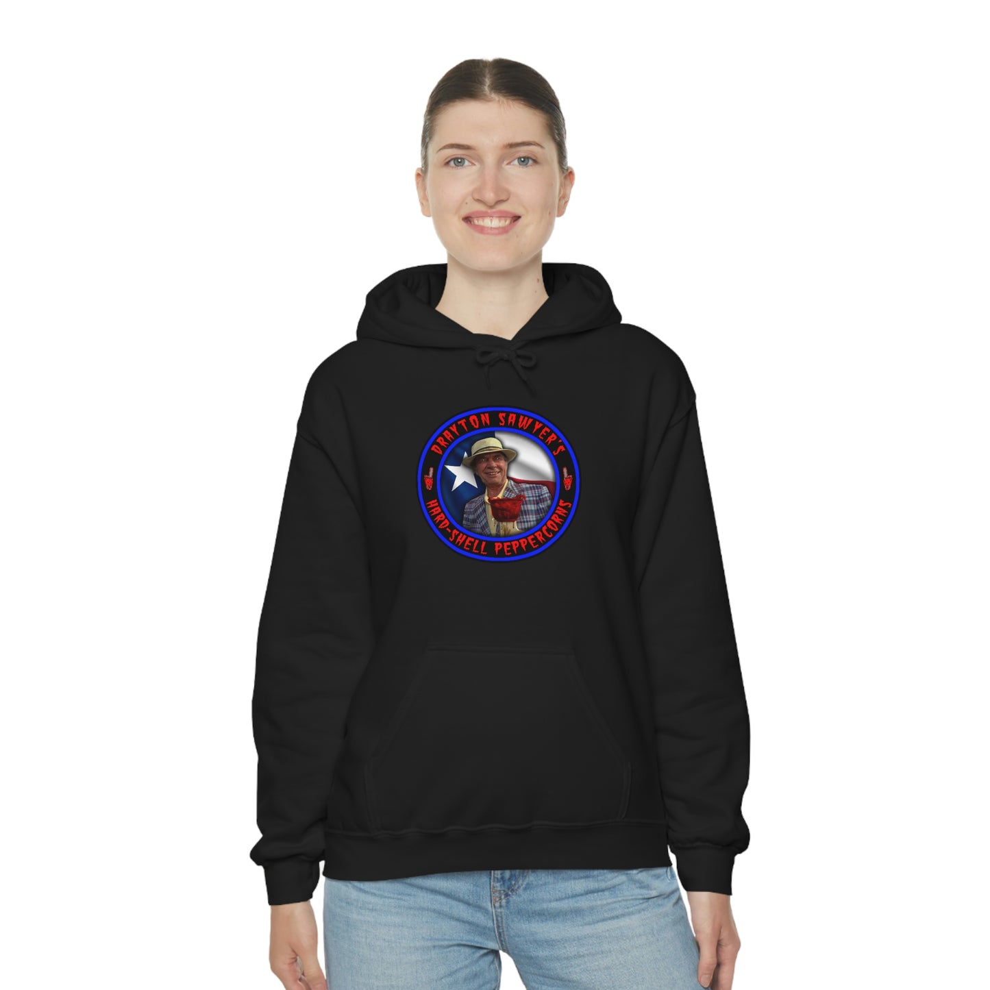 DRAYTON SAWYER'S - HARD-SHELL PEPPERCORNS Unisex Heavy Blend™ Hooded Sweatshirt