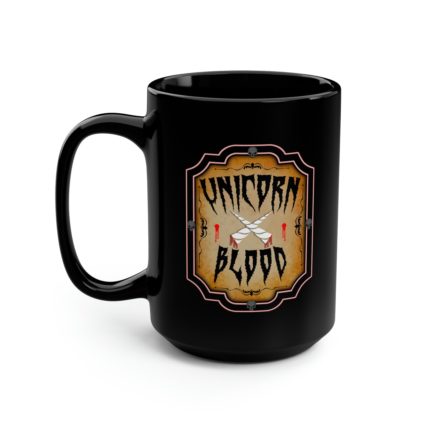 WITCHERY POTIONS 11 (UNICORN BLOOD) Black Mug, 15oz