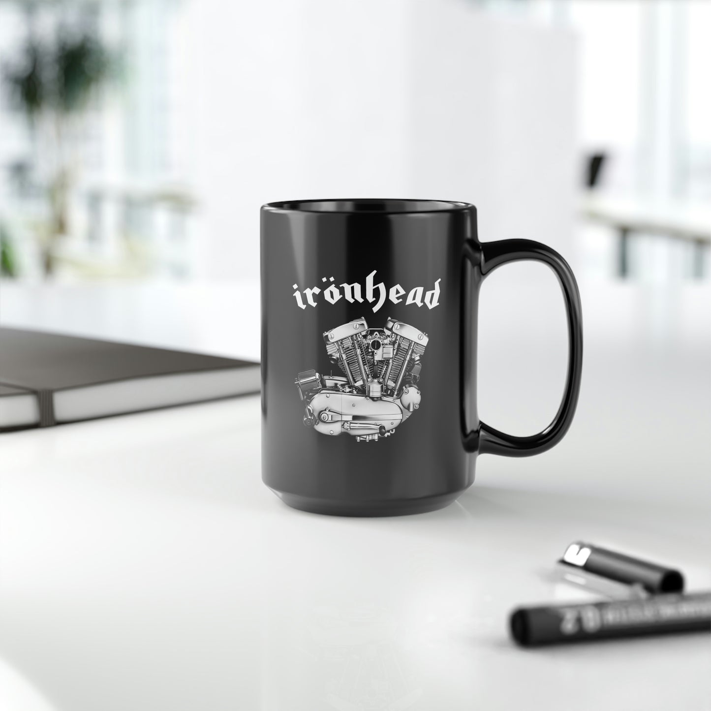 IRONHEAD 1 Black Mug, 15oz