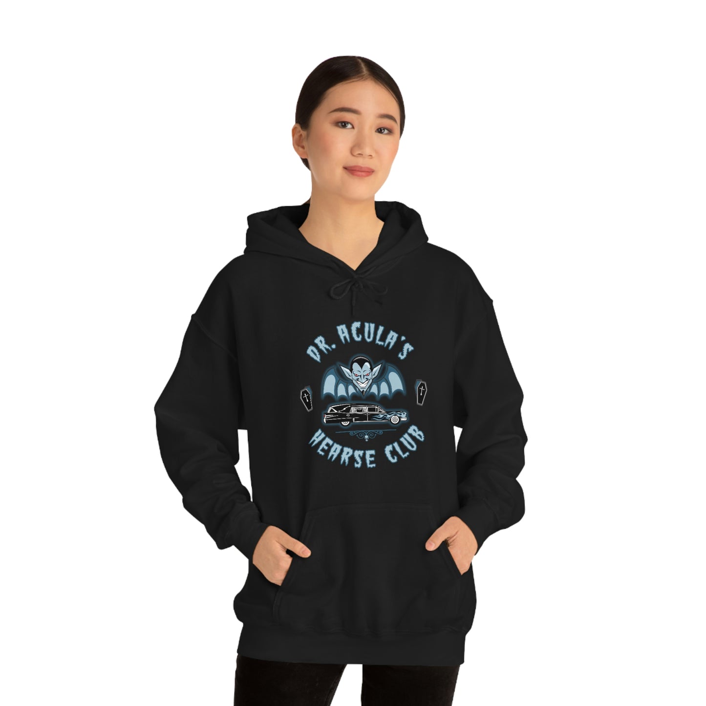 DR. ACULA'S - HEARSE CLUB Unisex Heavy Blend™ Hooded Sweatshirt