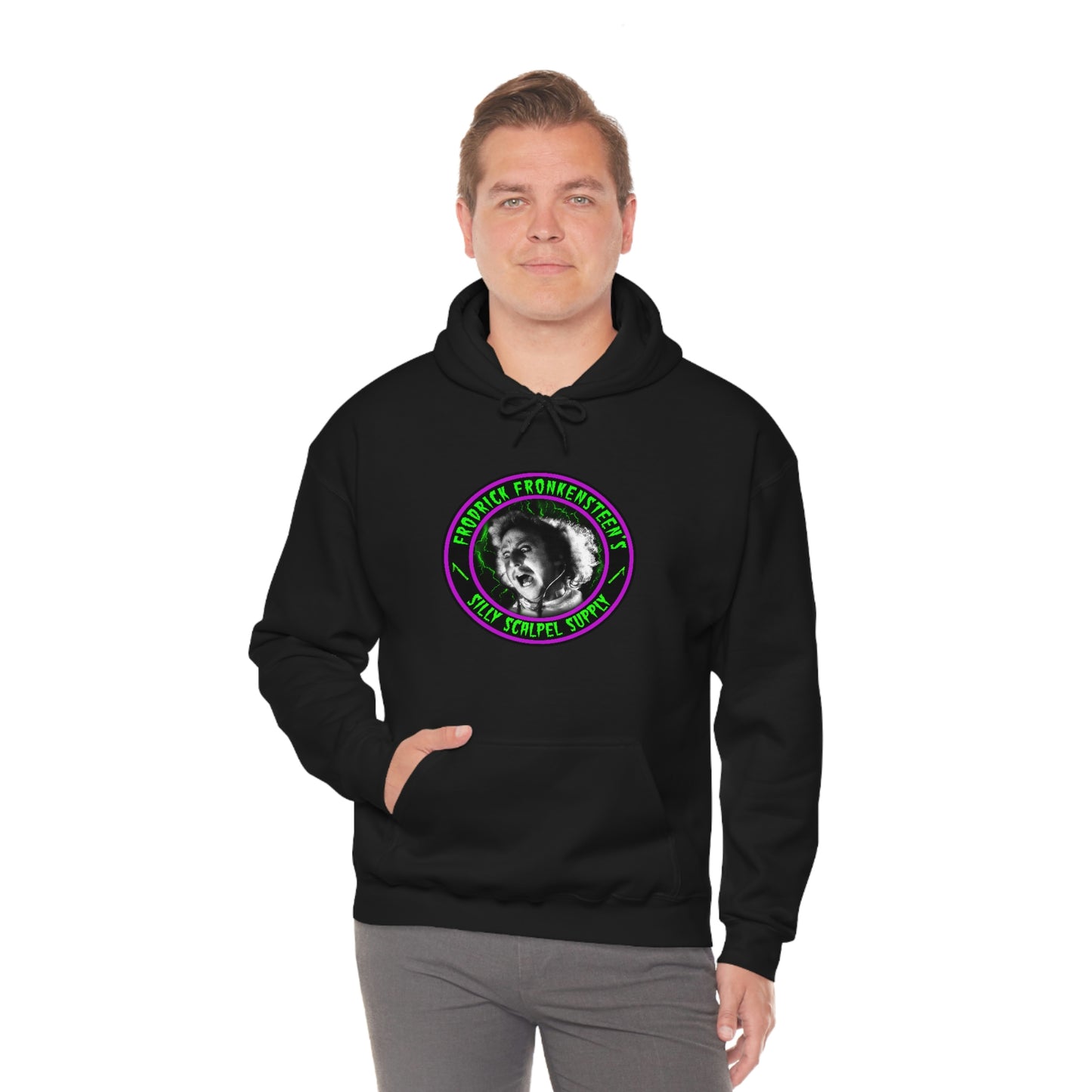 FRODRICK FRONKENSTEEN - SILLY SCALPEL SUPPLY Unisex Heavy Blend™ Hooded Sweatshirt