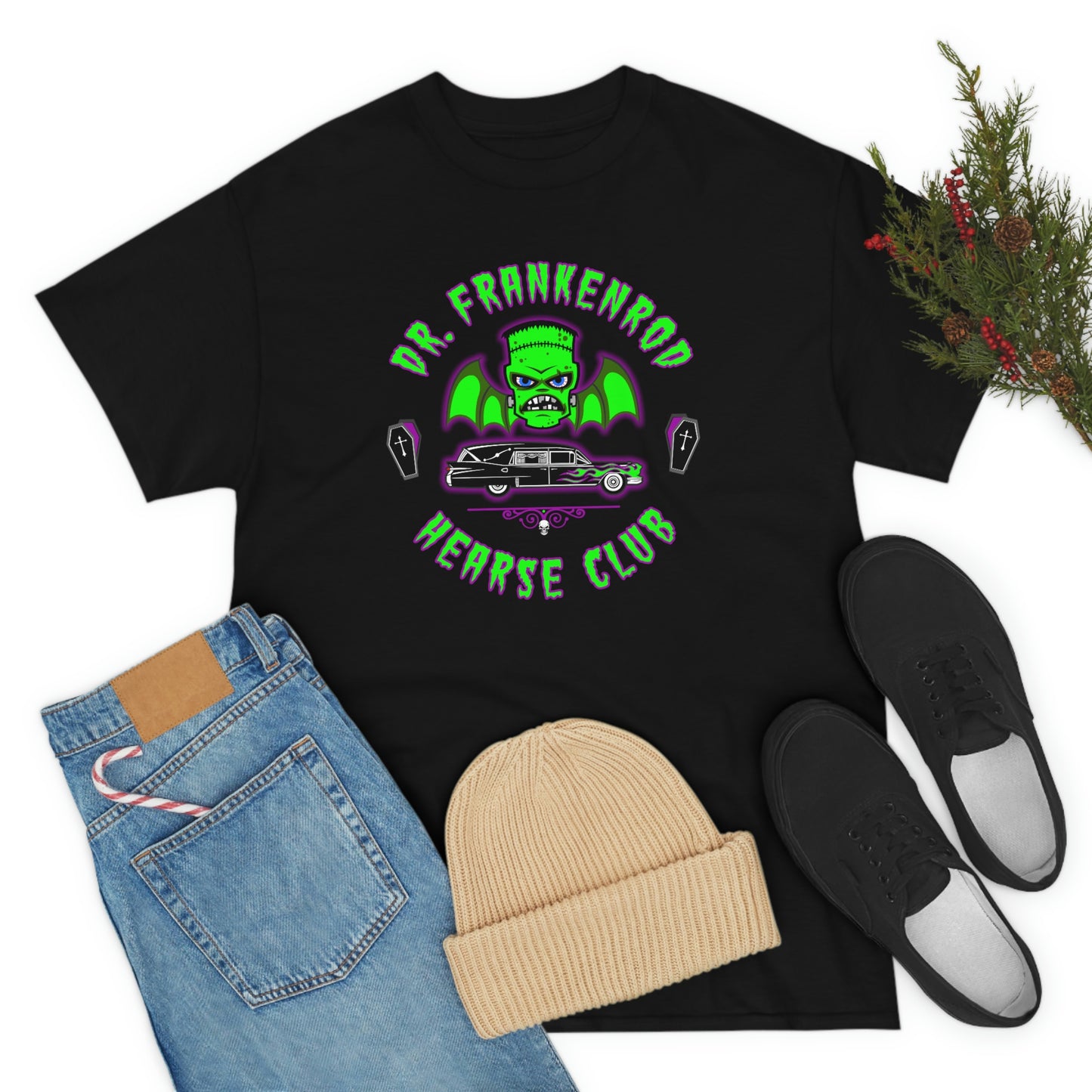 DR. FRANKENROD - HEARSE CLUB Unisex Heavy Cotton Tee