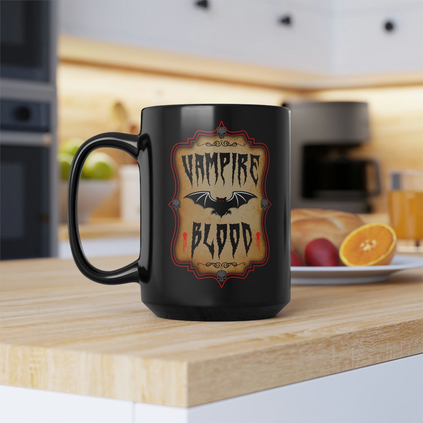 WITCHERY POTIONS 9 (VAMPIRE BLOOD) Black Mug, 15oz