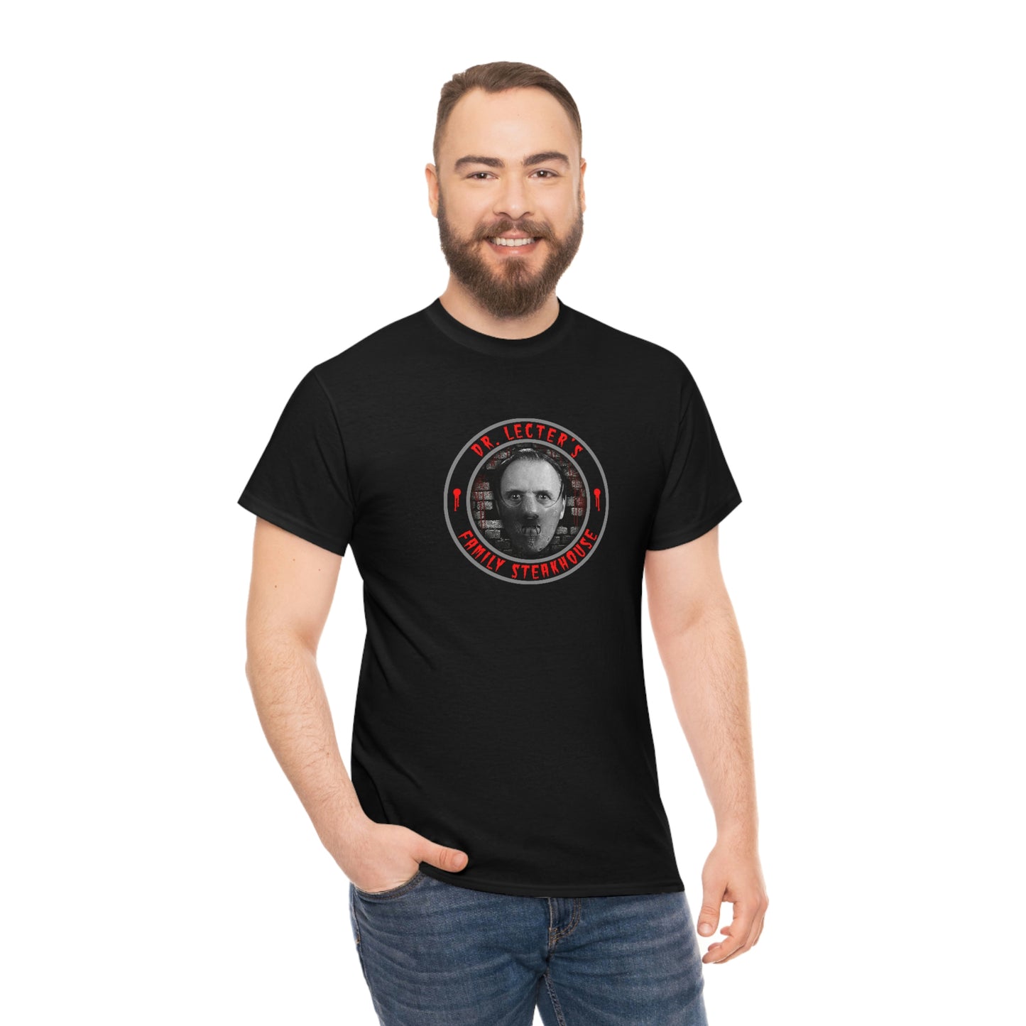 DR. LECTER'S - FAMILY STEAKHOUSE Unisex Heavy Cotton Tee