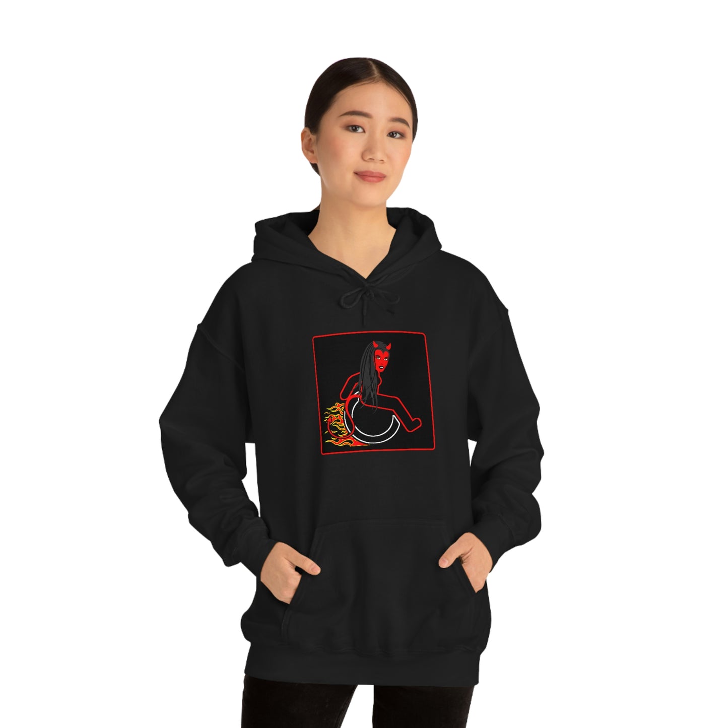 WHEELCHARIOT 15 (Devil Woman) Unisex Heavy Blend™ Hooded Sweatshirt