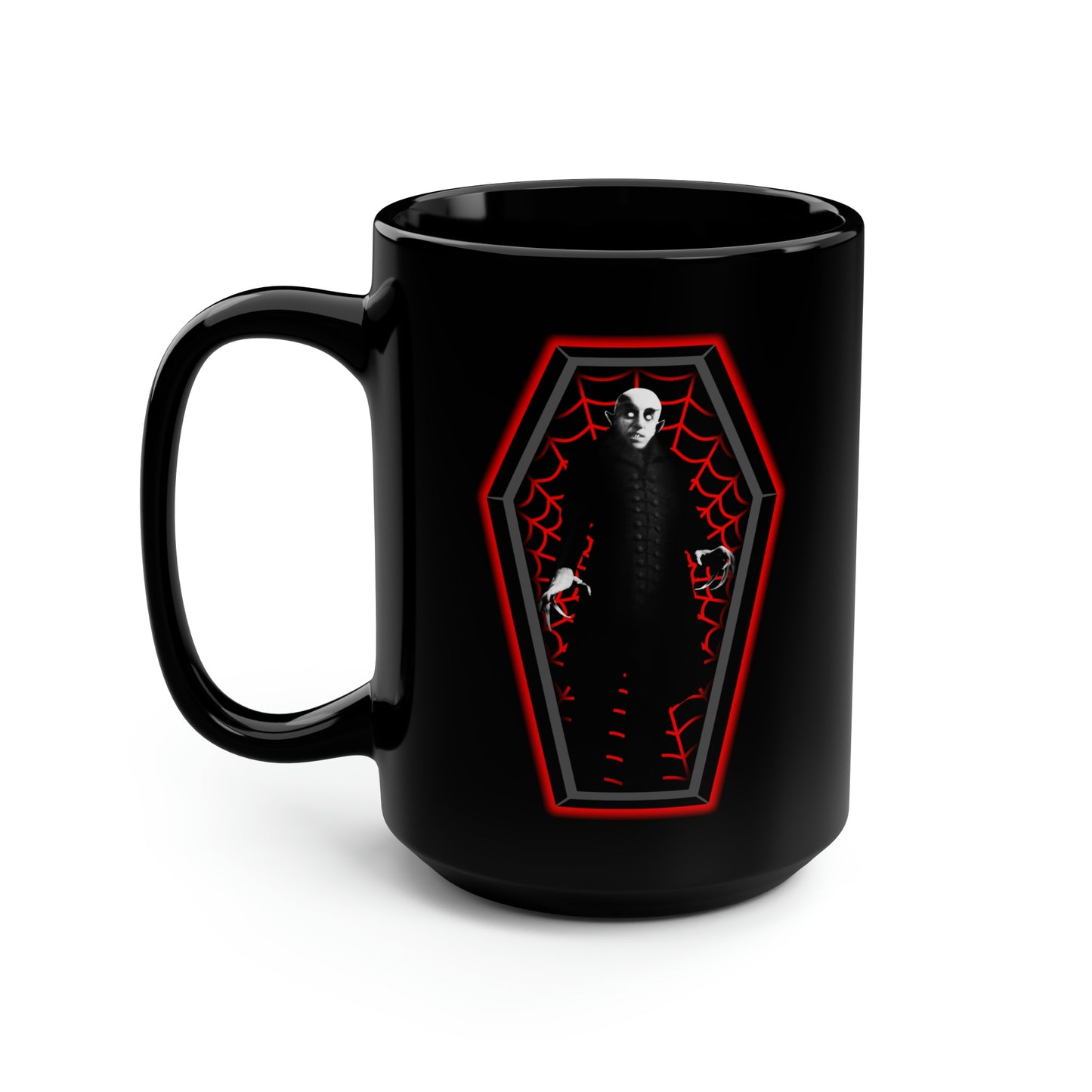 COFFIN MUGSHOT 4 (NOSFERATU) Black Mug, 15oz