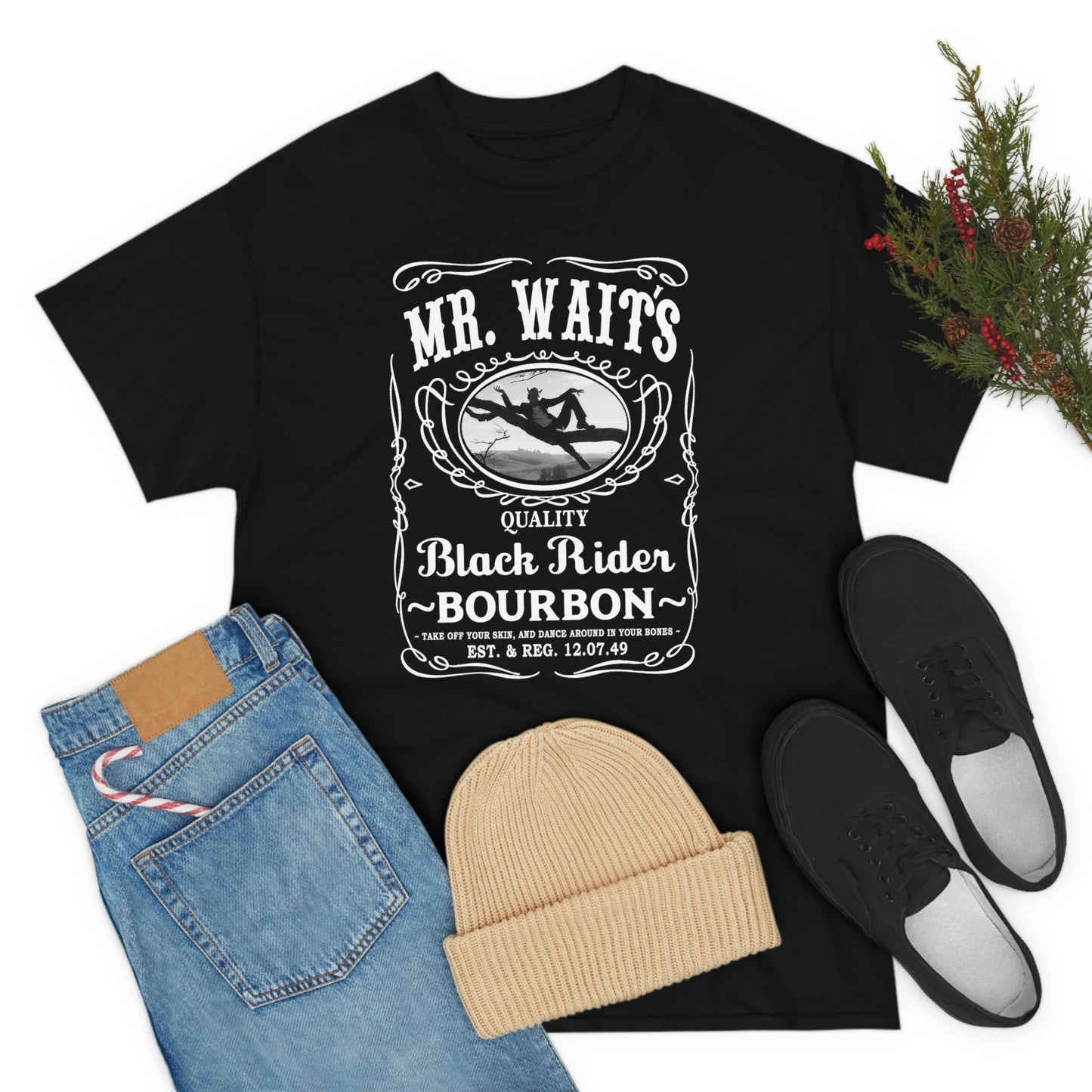 MR WAITS 4  (JD)(BLACK RIDER) Unisex Heavy Cotton Tee