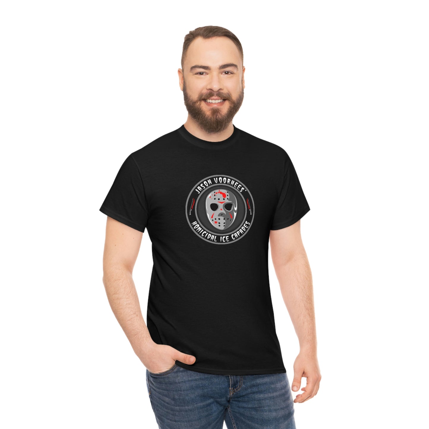 JASON VOORHEES’ - HOMICIDAL ICE CAPADES Unisex Heavy Cotton Tee