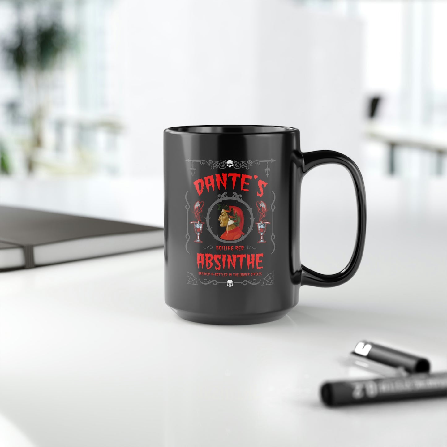 ABSINTHE MONSTERS (DANTE) Black Mug, 15oz