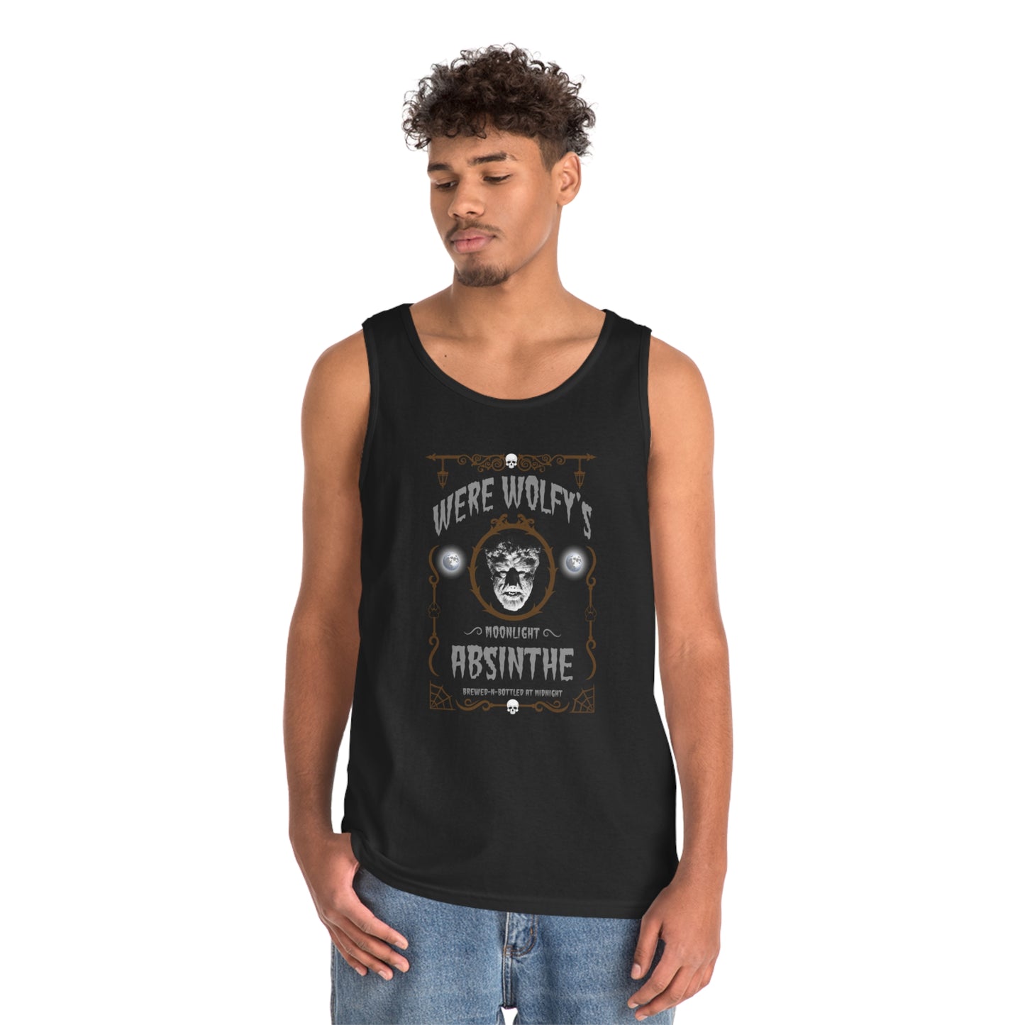 ABSINTHE MONSTERS 10 (WERE WOLFY) Unisex Heavy Cotton Tank Top